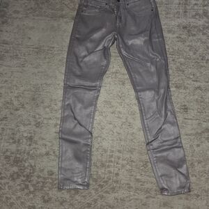 AG Adriano Goldschmied Metallic Legging Ankle Jeans